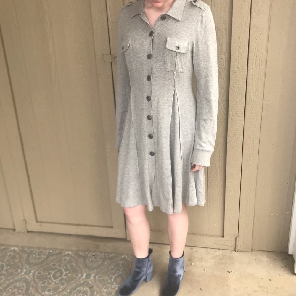🆕 Free People Button Up Military Sweater Dress